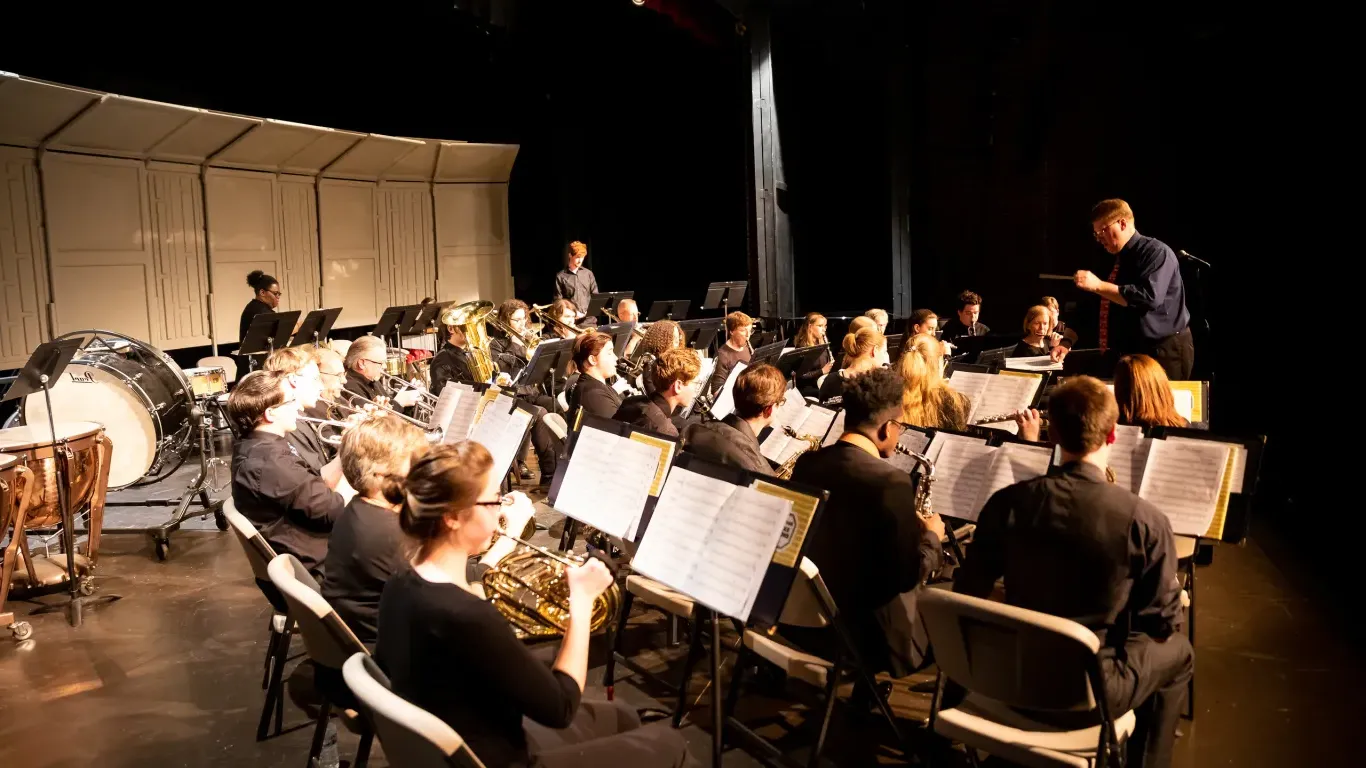 The NHCC Concert Band on stage