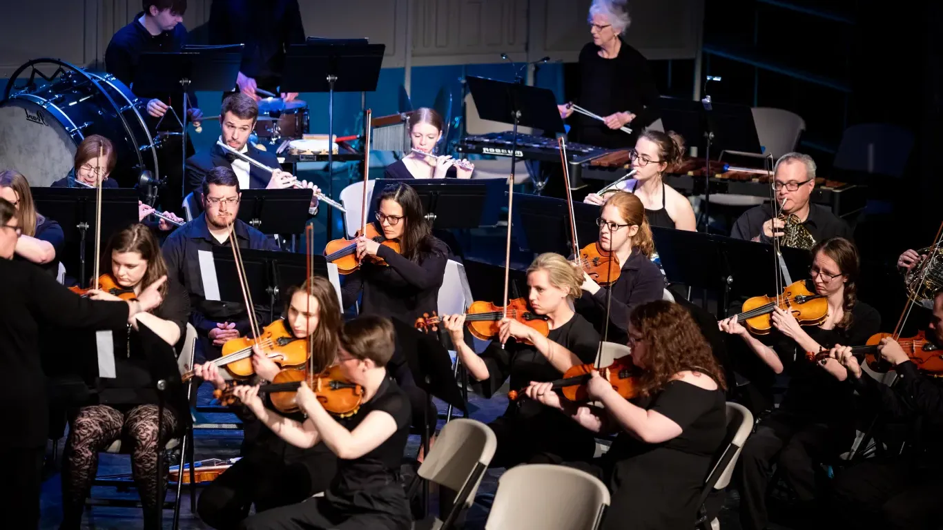 The NHCC Orchestra in concert.